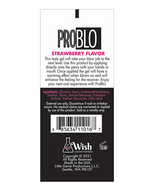 Pro Blo Pro Blo Oral Pleasure Gel - 1.5 oz Strawberry - Image 8
