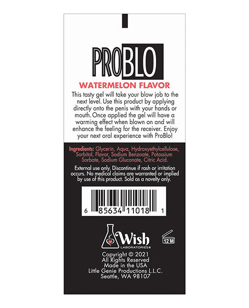 Pro Blo Pro Blo Oral Pleasure Gel - Watermelon - Image 8