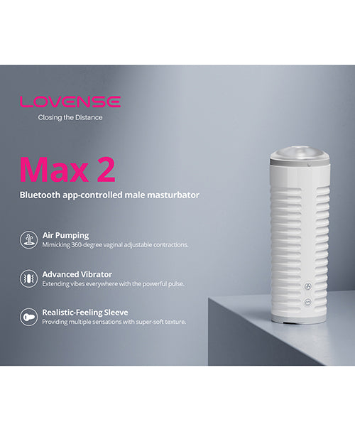 Lovense Lovense Max 2 Rechargeable Male Masturbator w/White Case - Clear Sleeve - Image 7