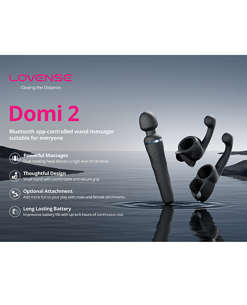 Lovense Domi 2 Flexible Rechargeable Mini Wand - Black