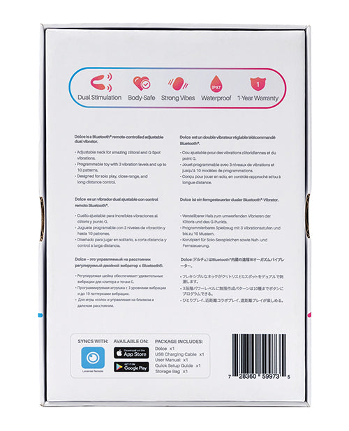 Lovense Dolce (Previously Quake) Adjustable Dual Stimulator - Pink