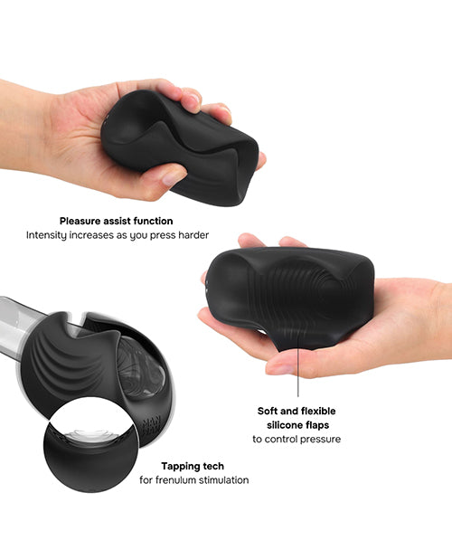 Manwan Manwan Sub-One Tapping Male Masturbator - Infinite Black - Image 2