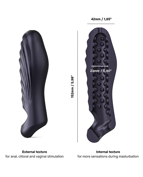 Manwan Manwan RYZER Penis Sleeve - Black Plum - Image 3
