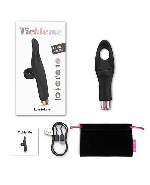 Love to Love Tickle Me Finger Vibe - Black Onyx