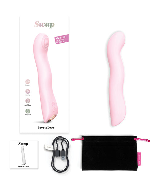Love to Love Swap Tapping Vibrator - Baby Pink