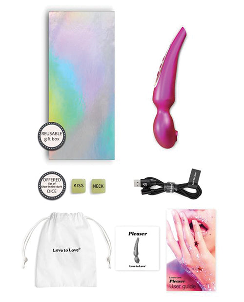Love to Love Flapping Head Pleaser Wand - Iridescent Berry