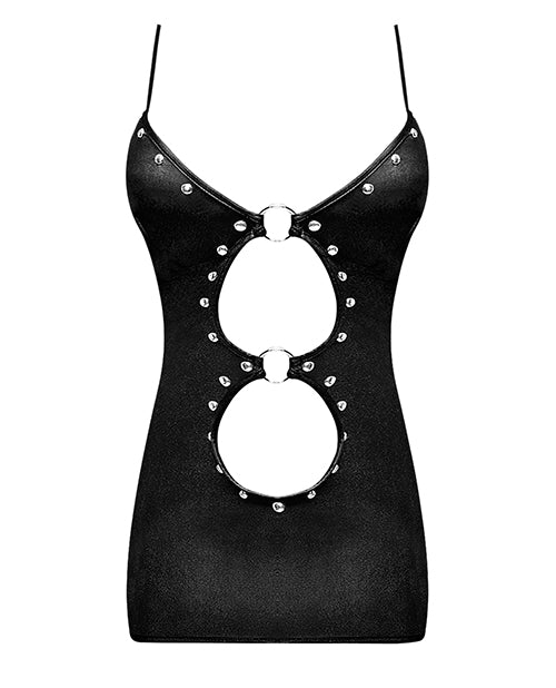 Lust by Magic Silk Lust Selene Keyhole Front Dress w/Zipper Back & G-String Black L/XL - Image 5