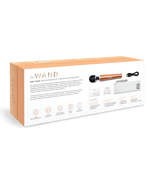 Le Wand Die Cast Rechargeable Massager - Rose Gold