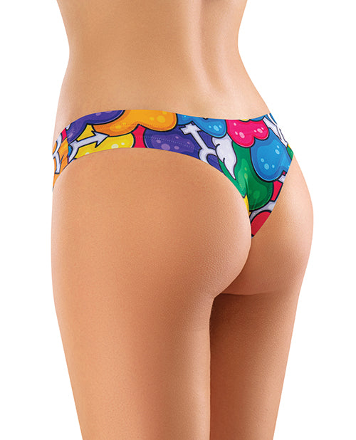 Mememe Pride Hearts Printed Thong XL