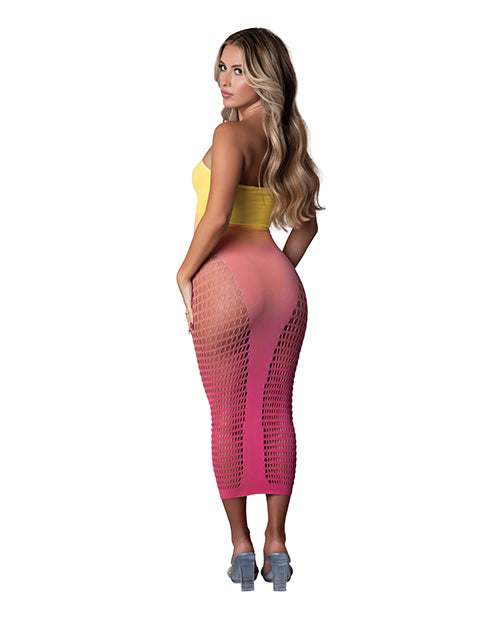Exposed Seamless Sleeveless Gown - Sunset Ombre O/S - Image 2