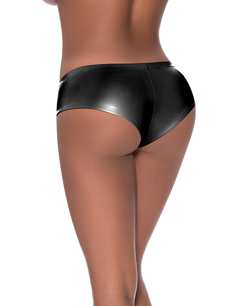 Exposed Club Candy Low Rise Split Crotch Boy Short Black L/XL