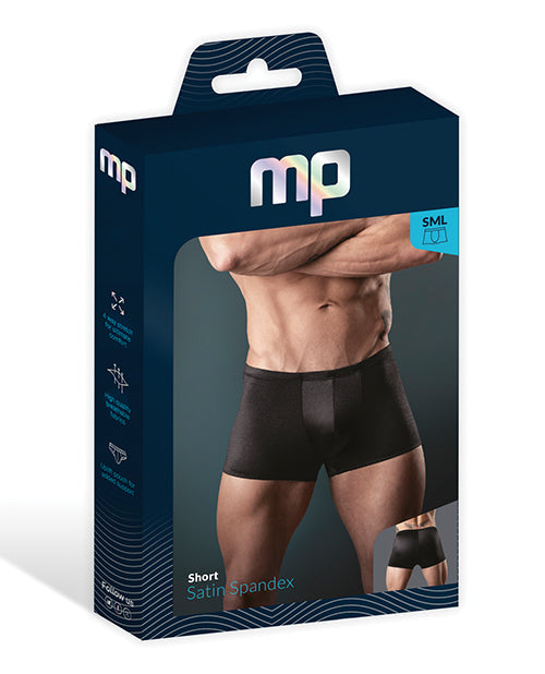 Male Power Satin Lycra Boxer Black Small