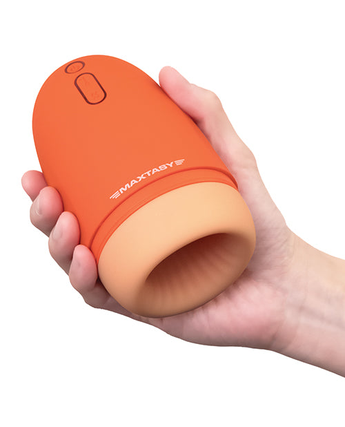 Maxtasy Maxtasy Stamina Master Heat up & Vibrating Stroker - Orange - Image 4