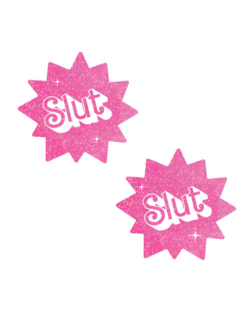 Neva Nude Neva Nude Glitter Slut Fun Pasties - Pink O/S