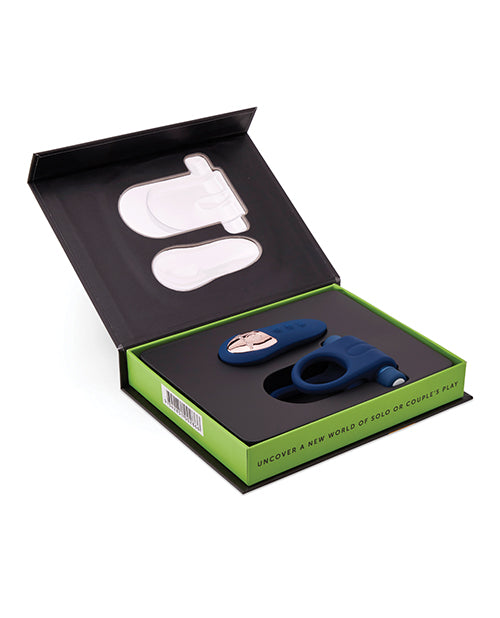 Nu Sensuelle Silicone Remote Control XLR8 Turbo Boost Bullet Ring - Navy