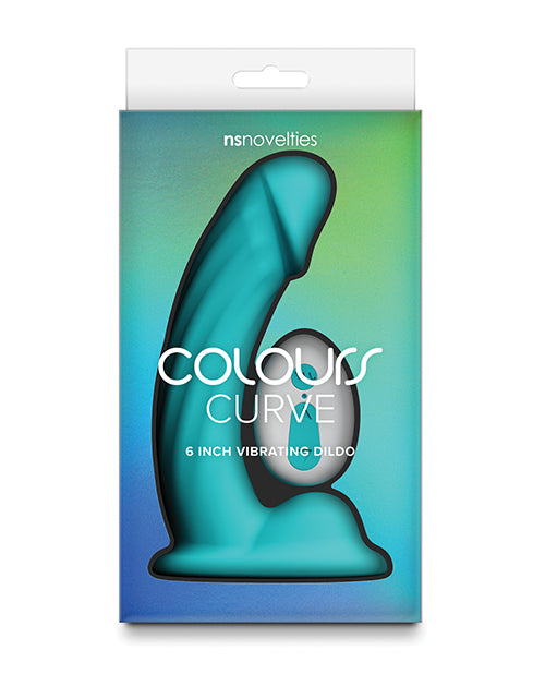 Colours Curve Vibrating 6" Dildo - Teal