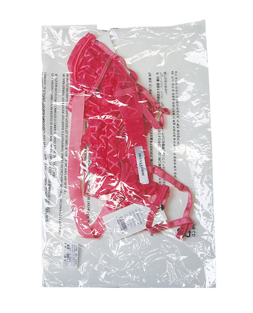 Aubrielle Diamond Mesh Underwire Teddy - Pink MD