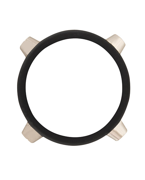 Rebel Cock Ring w/Studs - Black