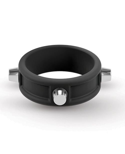Rebel Cock Ring w/Studs - Black