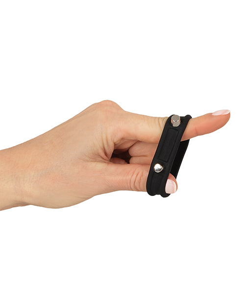Rebel Cock Ring w/Studs - Black