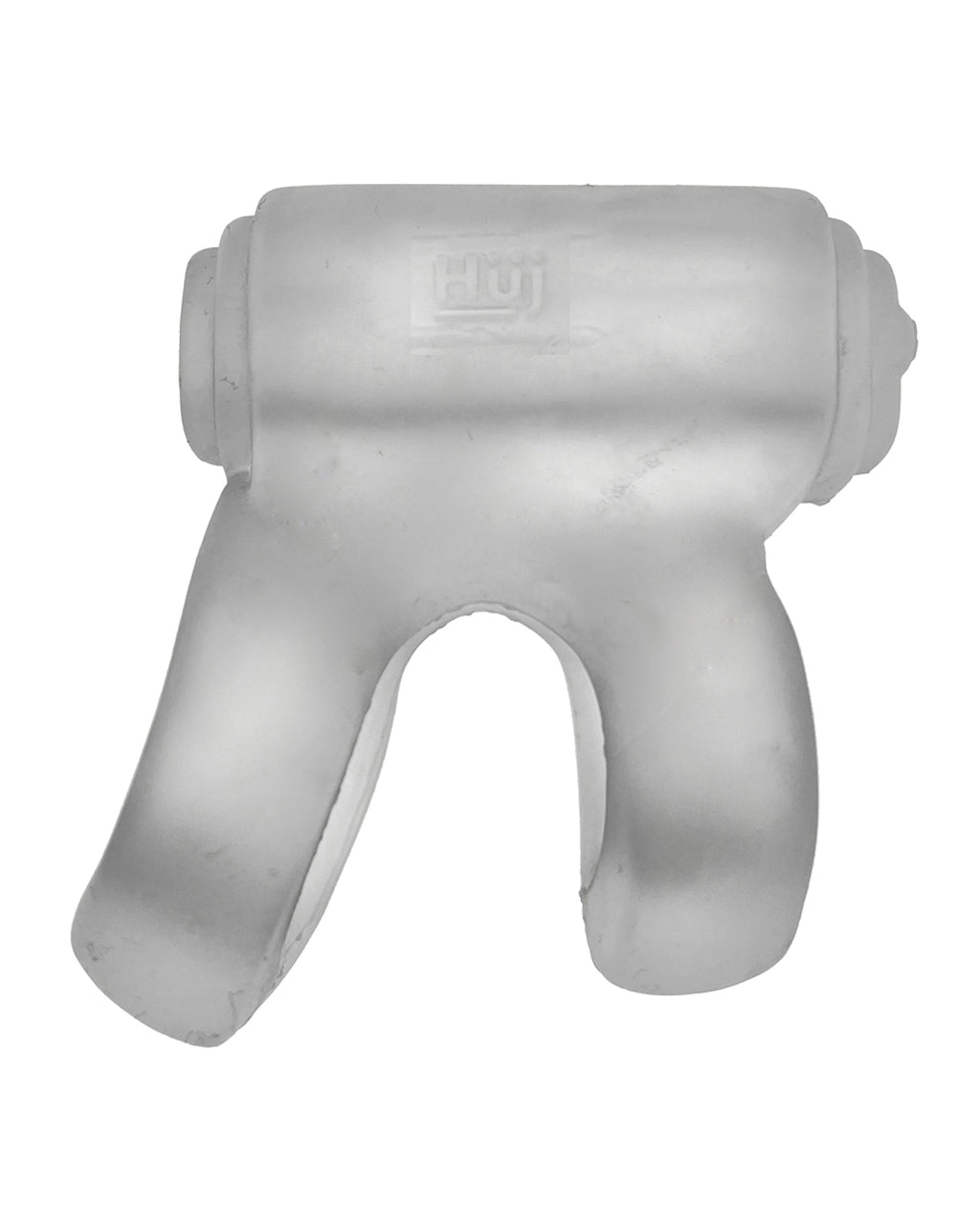 Hunky Junk Revhammer Shaft Vibe Ring - Clear Ice w/Blue Vibe