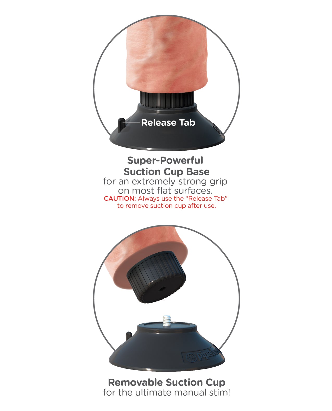 King Cock 10" Vibrating Cock w/Balls - Flesh