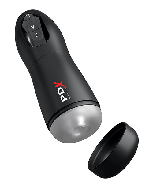 PDX Elite PDX Elite Suck-O-Matic Vibrating Stroker - Frosted/Black - Image 4