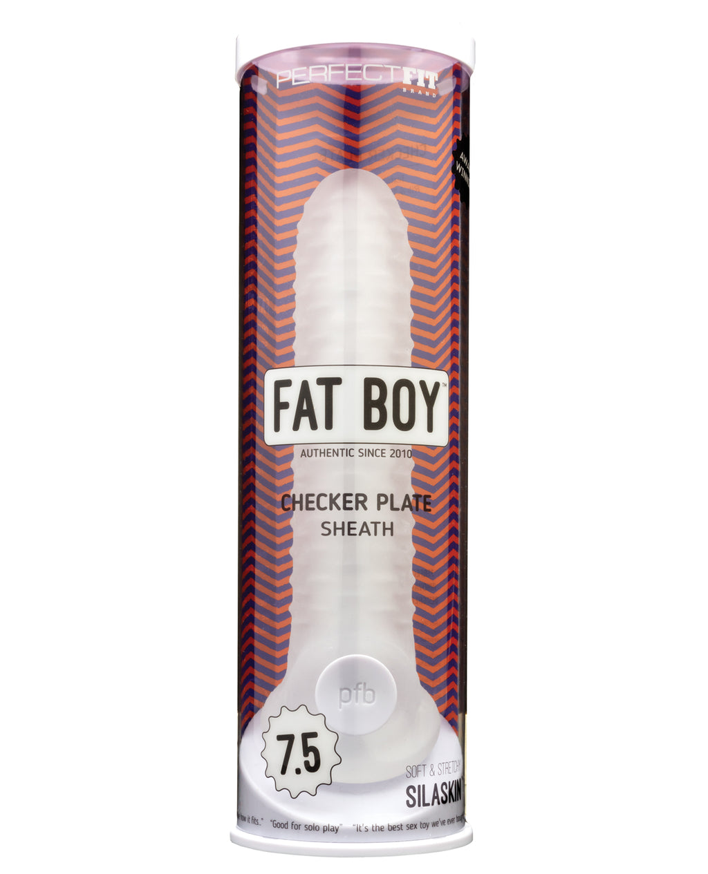 Perfect Fit Perfect Fit Fat Boy 7.5" Checker Plate Sheath- Clear