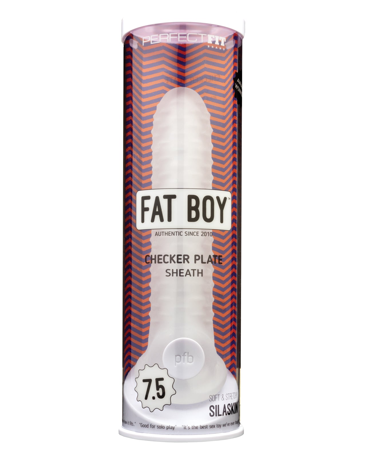 Perfect Fit Perfect Fit Fat Boy 7.5" Checker Plate Sheath- Clear