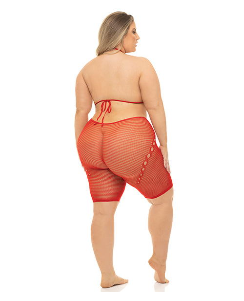 Pink Lipstick Pink Lipstick Fill Me In Bodystocking Red QN