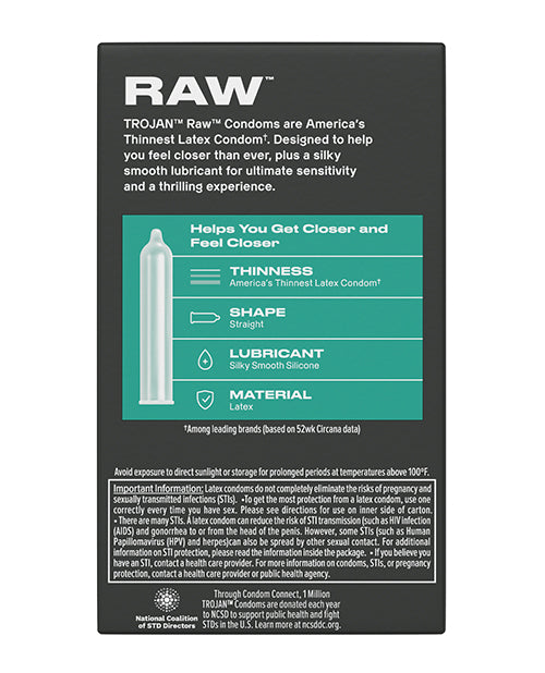 Trojan BareSkin Raw Condoms - Pack of 10