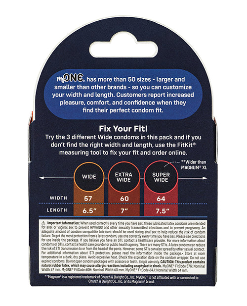 My One Large Sampler Condoms - Pack of 3