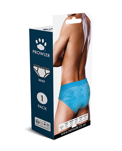 Prowler Lace Open Back Brief - Blue SM