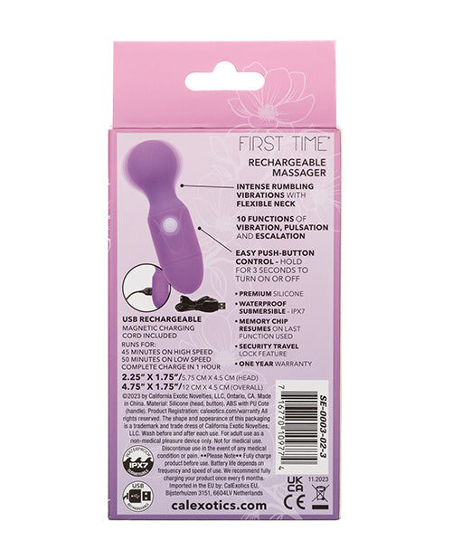 First Time Rechargeable Vibrator Massager - Purple