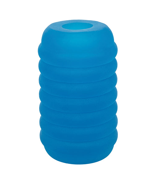Pop Sock Pop Sock! Ribbed Masturbator - Blue - Image 8