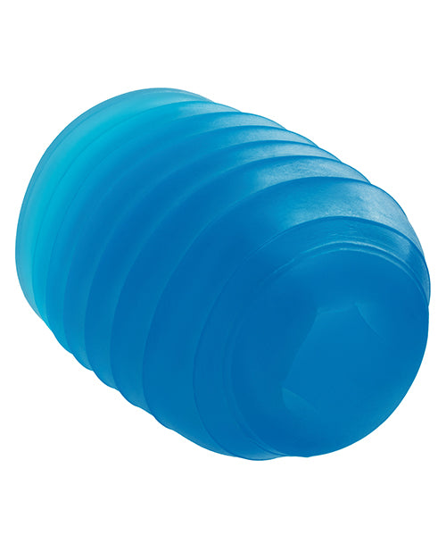 Pop Sock Pop Sock! Ribbed Masturbator - Blue - Image 5