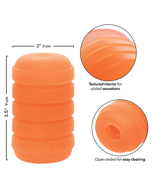 Pop Sock Pop Sock! Ribbed Masturbator - Orange - Image 9