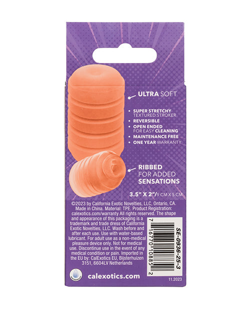Pop Sock Pop Sock! Ribbed Masturbator - Orange - Image 10