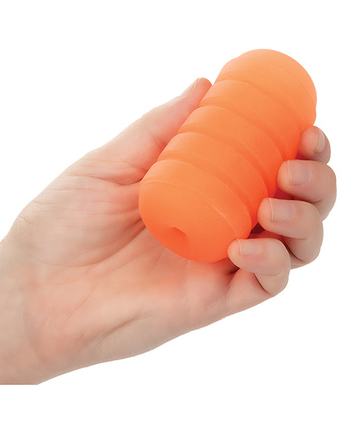 Pop Sock Pop Sock! Ribbed Masturbator - Orange - Image 12