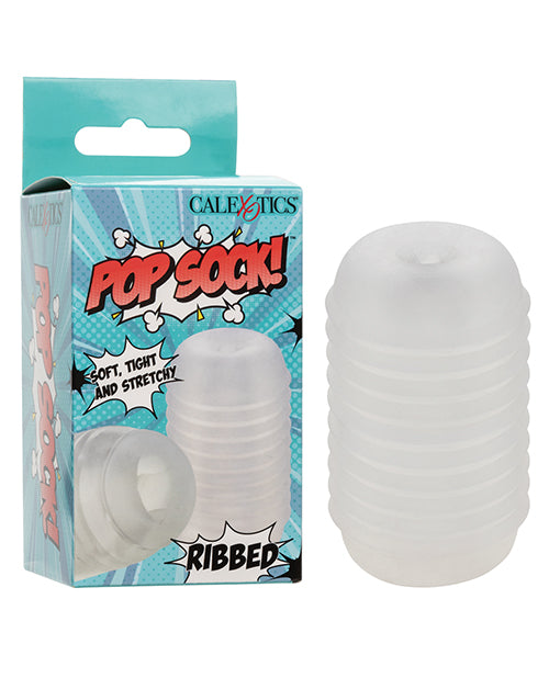 Pop Sock Pop Sock! Ribbed Masturbator - Clear - Image 7