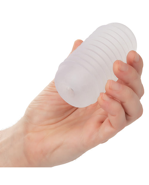 Pop Sock Pop Sock! Ribbed Masturbator - Clear - Image 6