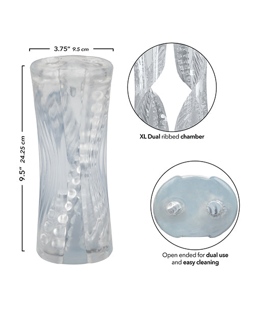 Cyclone Dual Ribbed Stroker XL - Clear