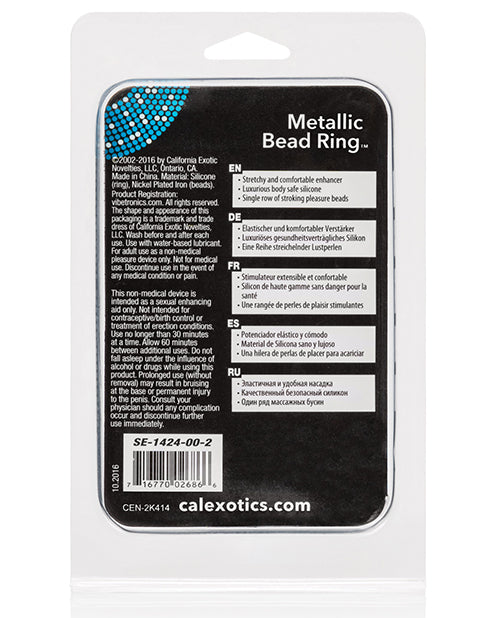 Metallic Bead Ring - Clear