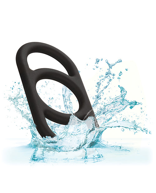 Alpha Liquid Silicone Commander Cock Ring - Black