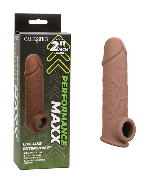 Performance Maxx Performance Maxx Life-Like 7" Penis Extension - Brown - Image 7