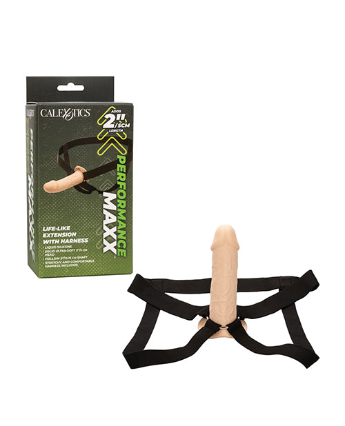 Performance Maxx Performance Maxx Life-Like Penis Extension w/Harness - Ivory - Image 5
