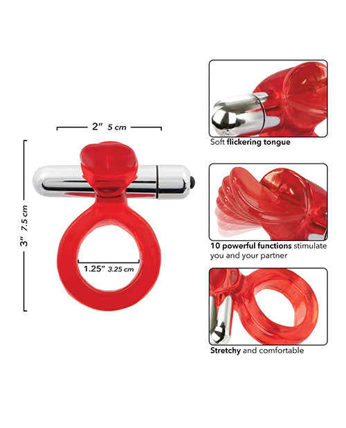 Couple's Enhancers Wireless Clit Flicker - Red - Image 6