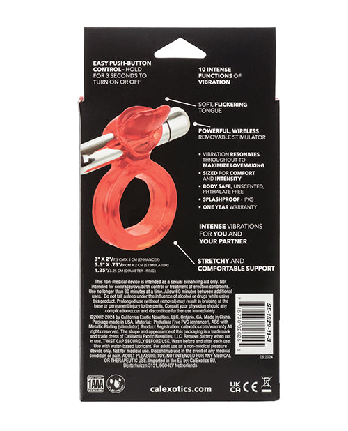Couple's Enhancers Wireless Clit Flicker - Red - Image 7