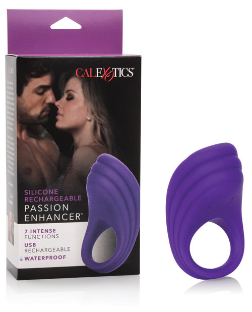 Couple's Enhancers Silicone Rechargeable Passion Enhancer - Purple - Image 3