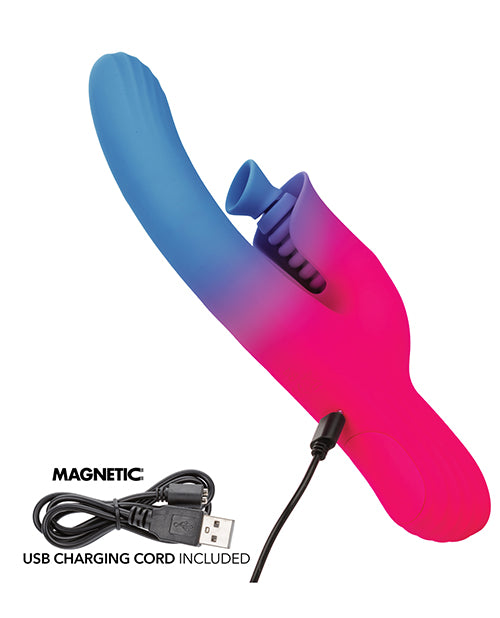 Elation Dual Stimulator w/Suction - Blue/Pink